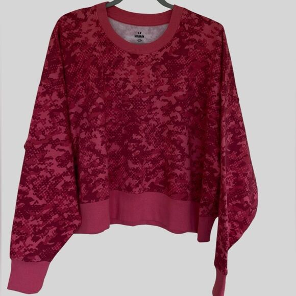 Under Armour Rival Fleece Camo Crew Womens Sweatshirt Medium NEW - Picture 3 of 10